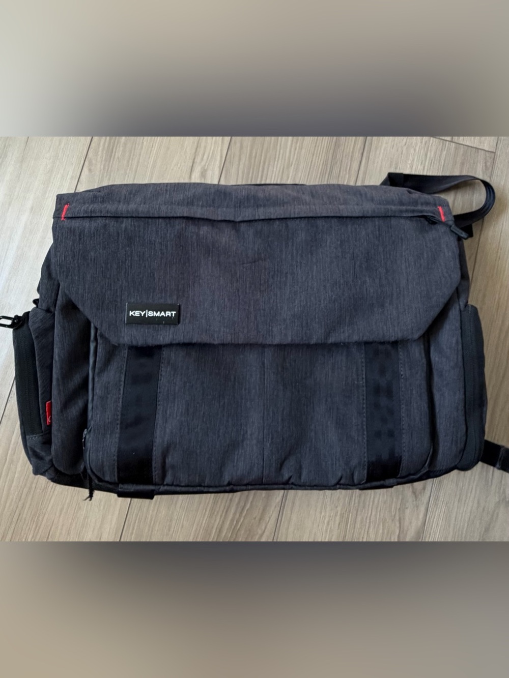 Keysmart Urban Union Hybrid Gray Messenger Backpack Shoulder Bag With Inserts